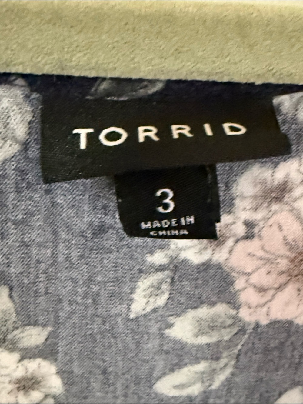 Torrid Size 3 Navy Floral Babydoll Skater Dress with Pink Flowers - Picture 4 of 7